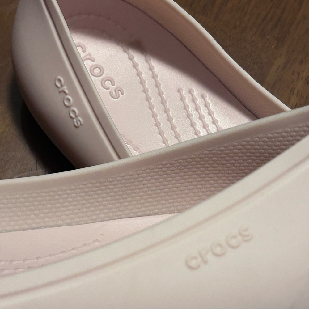 Crocs Brooklyn Mary Jane Flats Pink Quartz Ballet Slip On Comfort Shoe W8 209384 - Picture 9 of 13